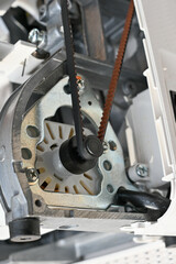 disassembled sewing machine.