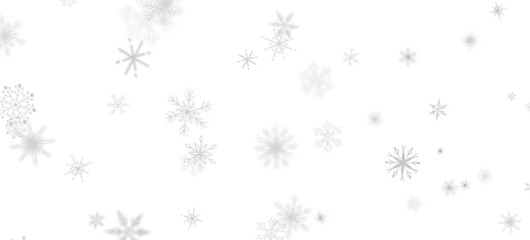 Dancing Snowflakes: Enthralling 3D Illustration of Falling Christmas Snow Crystals