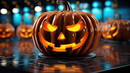 Halloween Pumpkin Orange Jack Olantern Happy , Background HD, Illustrations