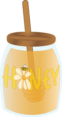 jar of honey illustration