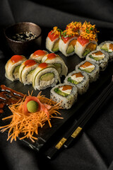 delicious sushi ready to eat