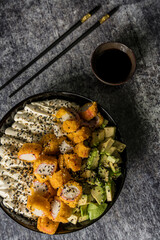 delicious sushi ready to eat