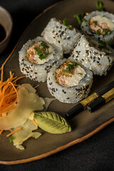 delicious sushi ready to eat