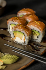 delicious sushi ready to eat