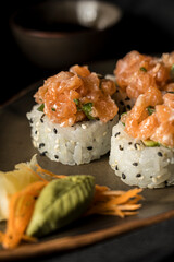 delicious sushi ready to eat