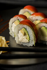 delicious sushi ready to eat