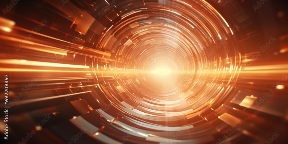 Poster Abstract image of a tunnel with a light at the end. Can be used to symbolize hope, progress, or overcoming challenges.