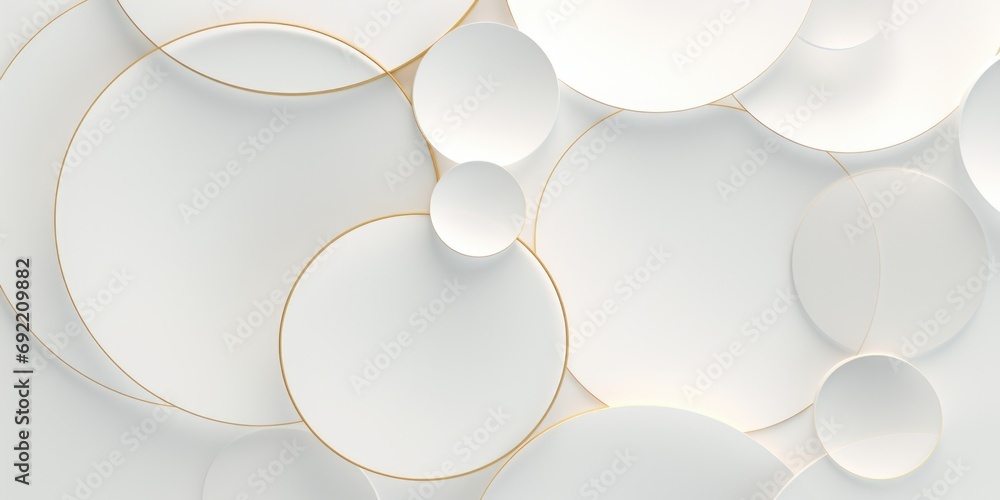Aufkleber A collection of white circles on a smooth surface. Suitable for various design projects