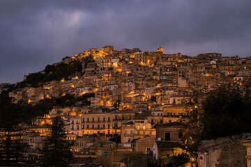 Vista dello skyline di Modica