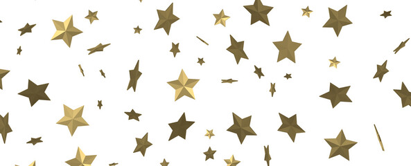 Plummeting Christmas Sparkles: Captivating 3D Illustration of Descending Holiday Star Glitters