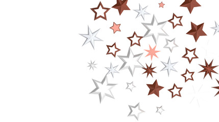 Stellar Christmas Drift: Radiant 3D Illustration Showcasing Descending Holiday Stars in Motion