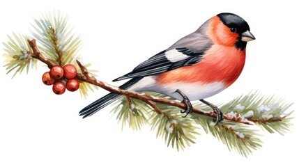 A bird perched on a tree branch. Suitable for nature and wildlife themes