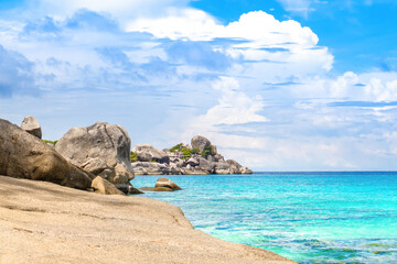 Beautiful panoramic tropical landscape of the Similan Islands, Thailand