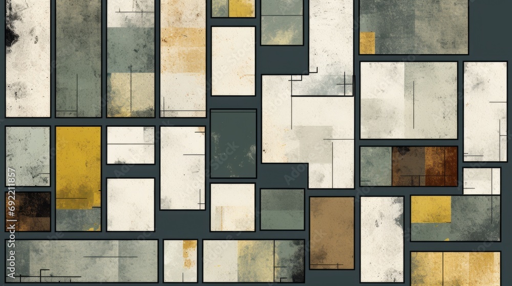 Poster A vibrant collection of squares in various colors. Perfect for adding a pop of color to any project