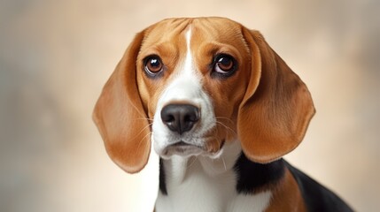 A close-up shot of a dog looking directly at the camera. Perfect for pet lovers and animal-themed projects