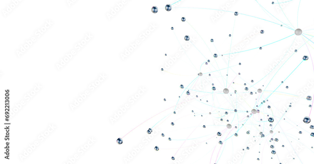 Aufkleber Concept of AI technology, Motion of digital data flow.
