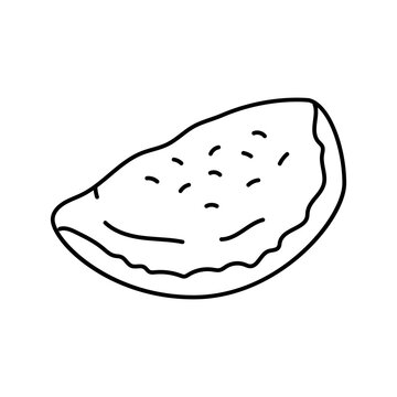 recommend clip art: calzone pizza italian cuisine line icon vector. calzone pizza italian cuisine sign. isolated contour symbol black illustration