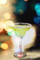 Tasty sweet alcohol cocktail in glass