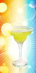 Tasty sweet alcohol cocktail in glass