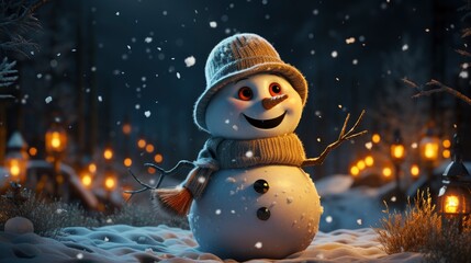 Terrible Ugly Snowman Made By Children , Background HD, Illustrations