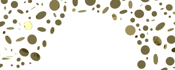 Golden Burst: Astonishing 3D Illustration of Bursting Gold Confetti