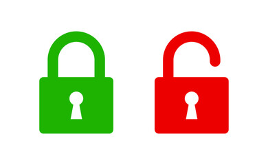  Locked and unlocked lock icon