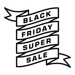 black friday super sale banner, sale banner icon, ribbon icon
