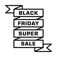 black friday super sale banner, sale banner icon, ribbon icon