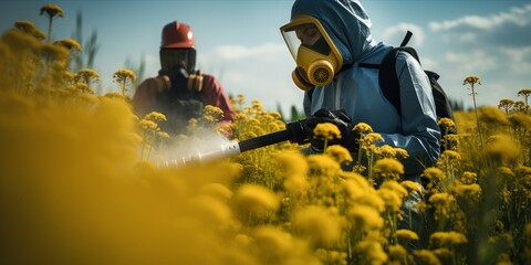 Glyphosate Dilemma: Weeds Defy Control as Controversy Surrounds the Agricultural Revolution - obrazy, fototapety, plakaty