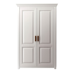 Wooden door isolated on transparent background