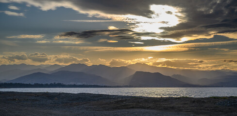 evening sun over mountains and Mediterranean sea 31