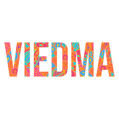 Viedma city creative text name, isolated vector.