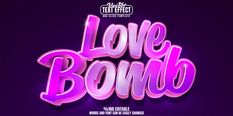 Love editable text effect, customizable romance and valentine 3D font style