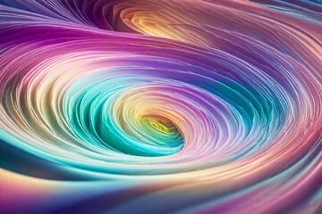 Obraz premium Capture the essence of a soft pastel whirlpool, gently blending colors in a serene and elegant spiral
