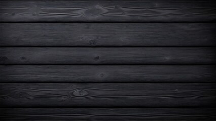 Background of an old tabletop made of horizontal boards in black. Grunge texture for background. Texture of wooden black boards.