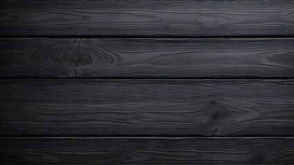 Background of an old tabletop made of horizontal boards in black. Grunge texture for background. Texture of wooden black boards.