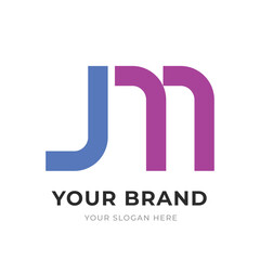 Fototapeta premium Set of Letter JM, MJ, J, M Logo Design Collection, Initial Monogram Logo, Modern Alphabet Letter JM, MJ, J, M Unique Logo Vector Template Illustration for Business Branding.