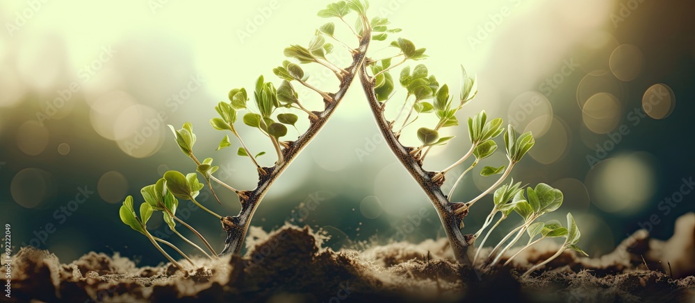 Poster biology heredity combination mendelian genetics heredity peas experiment genotype generation inherit