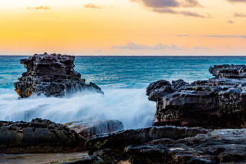 sunset on the beach