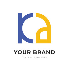 Set of Letter KA, AK, A, K Logo Design Collection, Initial Monogram Logo, Modern Alphabet Letter KA, AK, A, K Unique Logo Vector Template Illustration for Business Branding.
