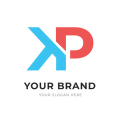 Set of Letter KP, PK, K, P Logo Design Collection, Initial Monogram Logo, Modern Alphabet Letter KP, PK, K, P Unique Logo Vector Template Illustration for Business Branding.