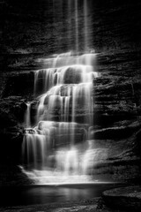 waterfall on the rocks