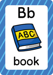 A-Z Alphabet Flashcards Set - 26 Letter Tracing Cards with Cute Illustrations | Printable Phonics Learning Tool for Preschool, Kindergarten & ESL Teachers | Vector ABC Educational Clipart