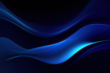 blue and shape of a wave on the black background, in the style of futuristic chromatic waves. colorful flaming clouds wallpaper