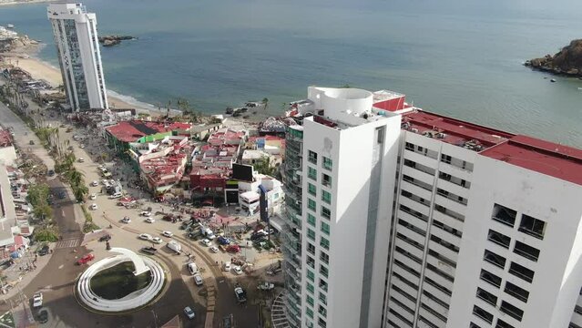 Vista a&eacute;rea de Acapulco, M&eacute;xico hurac&aacute;n Otis