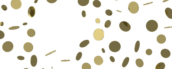 Golden Burst: Astonishing 3D Illustration of Bursting Gold Confetti
