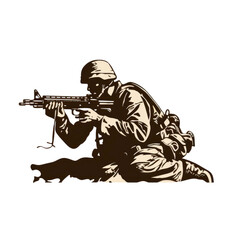 world war soldier army rifle gun cut file for cricut and silhouette on white background