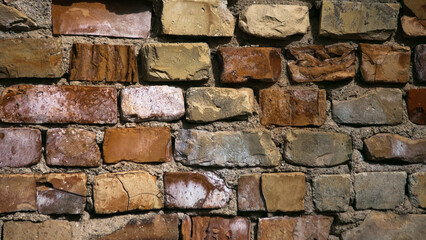 brick wall from the old close-up
