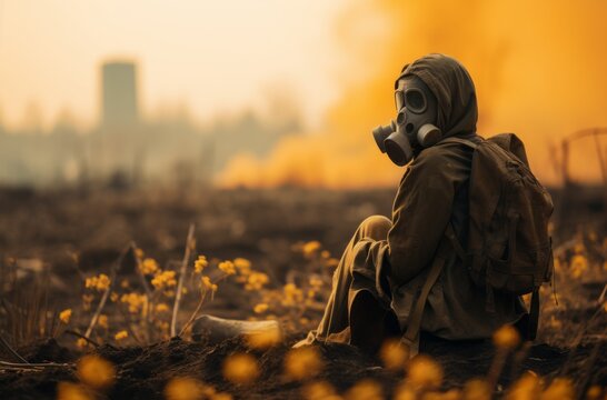 Lone survivor in a post-fire wasteland