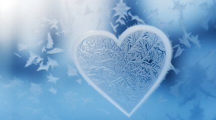 Cold heart made of ice - break-up, divorce, end of relationship concept - obrazy, fototapety, plakaty